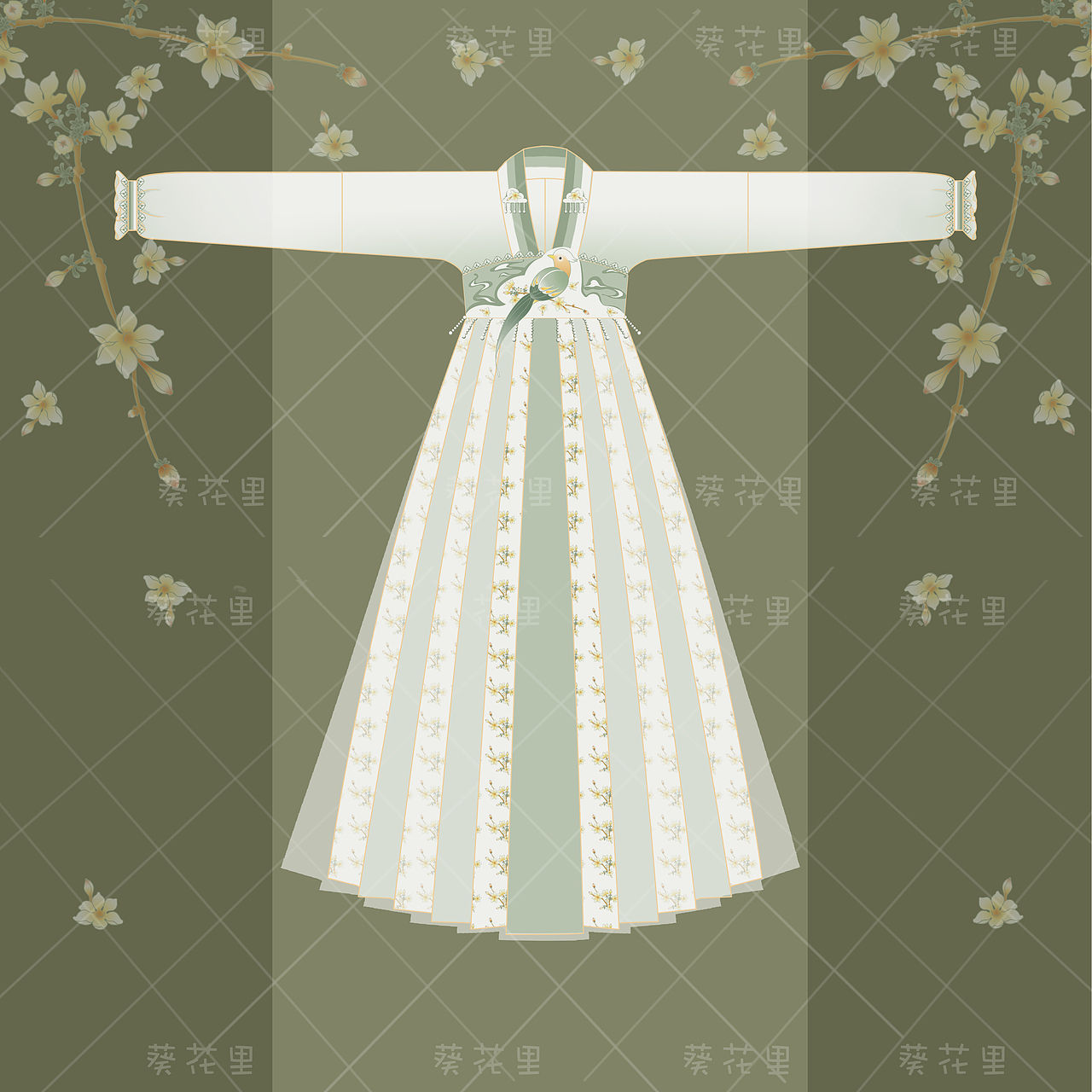 汉服设计（图ZMjkwNDcwMDQw） - 传统/民族服饰 - 站酷设计师葵花里原创素材 - 站酷ZCOOL