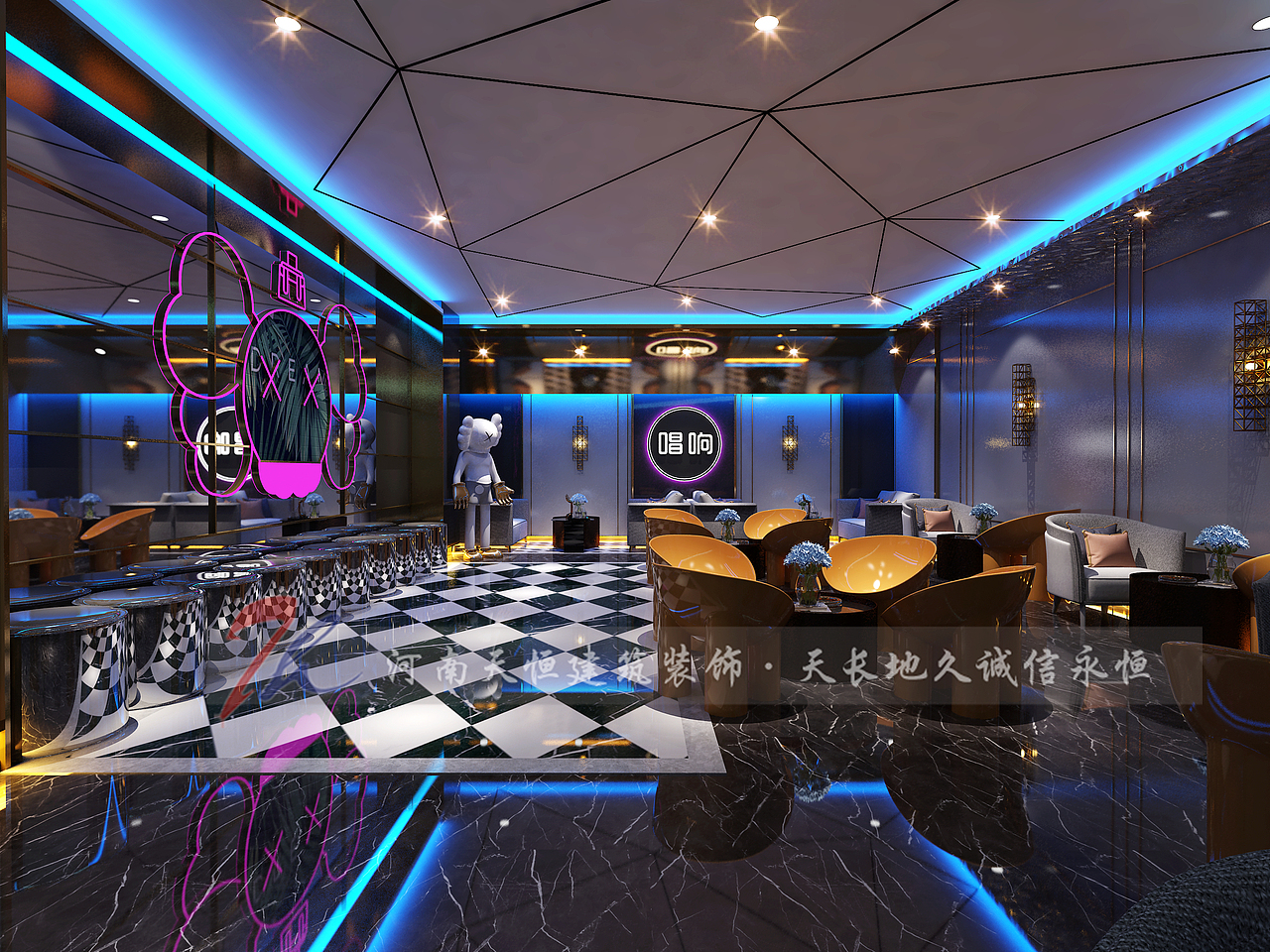 印象钱柜 8号音乐酒吧 唱响ktv设计改造,秀台时尚俱乐部 乐尚纯k量贩