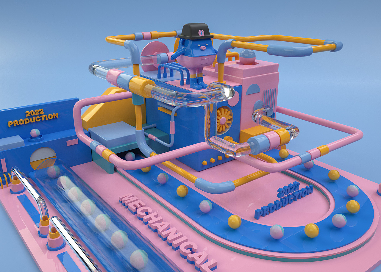 C4D立体场景练习（图ZMzAyMDE2ODA4） - 场景 - 站酷设计师Vealu原创素材 - 站酷ZCOOL