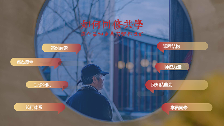 中国风ppt-企业家培训书院简介
