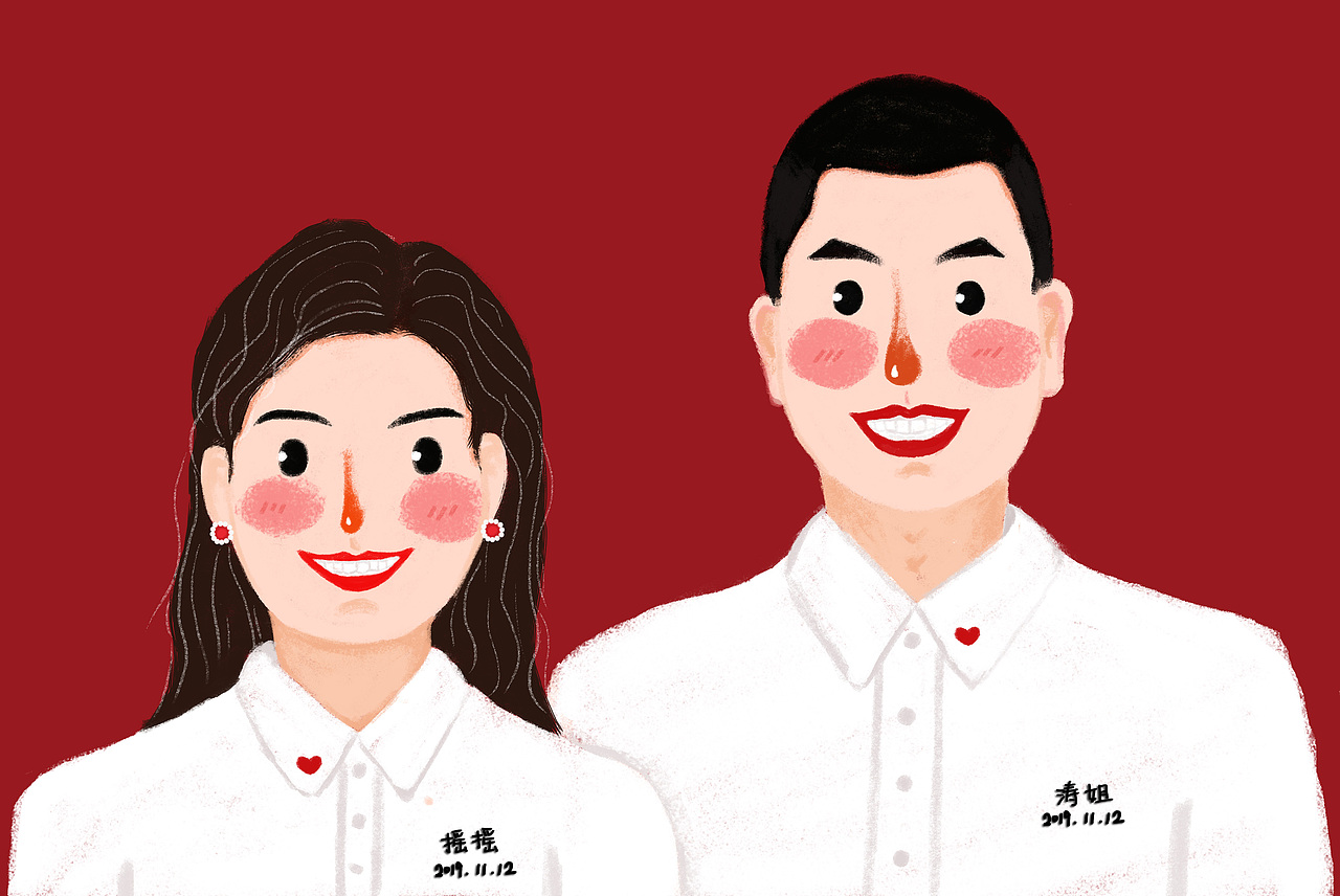 结婚证插画（图ZMTkxNjU0MzQ4） - 艺术插画 - 站酷设计师TrAnS瑶原创素材 - 站酷ZCOOL