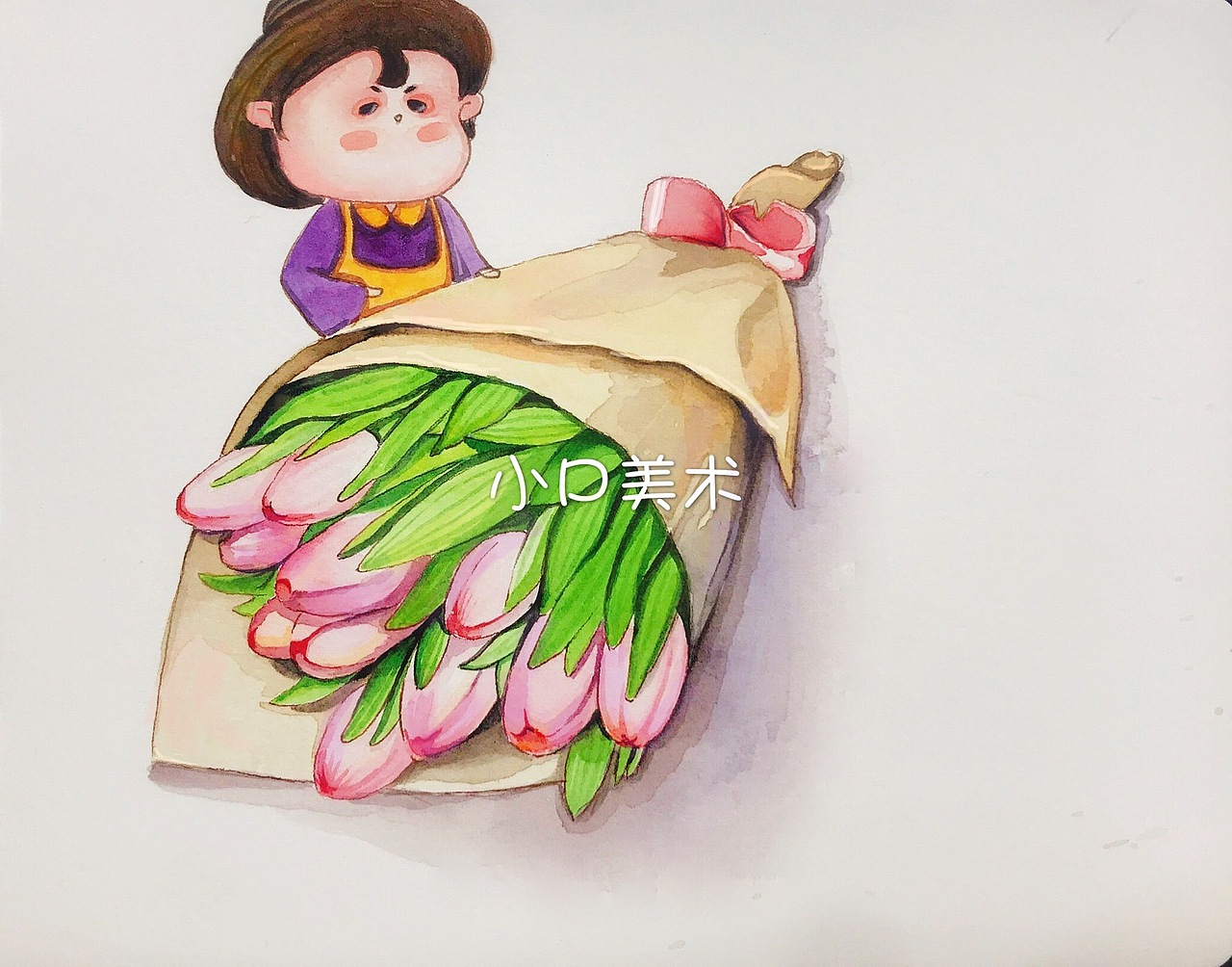 水彩——《一束鲜花》（图ZMjEwMzI1OTgw） - 创作习作 - 站酷设计师Z62438438原创素材 - 站酷ZCOOL