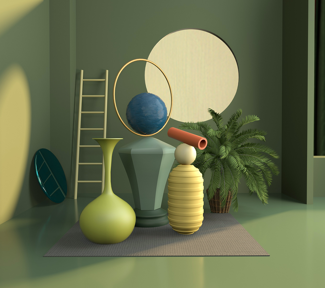 C4D小场景灯光氛围练习（图ZMTk1OTQzMDQ4） - 场景 - 站酷设计师栗然原创素材 - 站酷ZCOOL