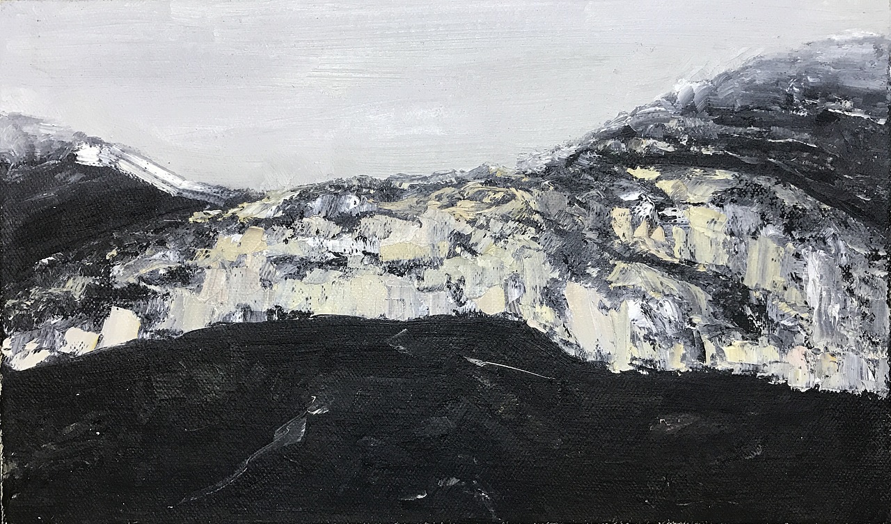 油画风景《黑山系列》