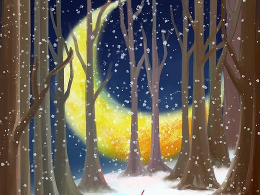 四季-冬至（个人主页-ZMjg2NTE3NzI=） - 商业插画 - 站酷设计师飘飘的小海原创素材 - 站酷ZCOOL