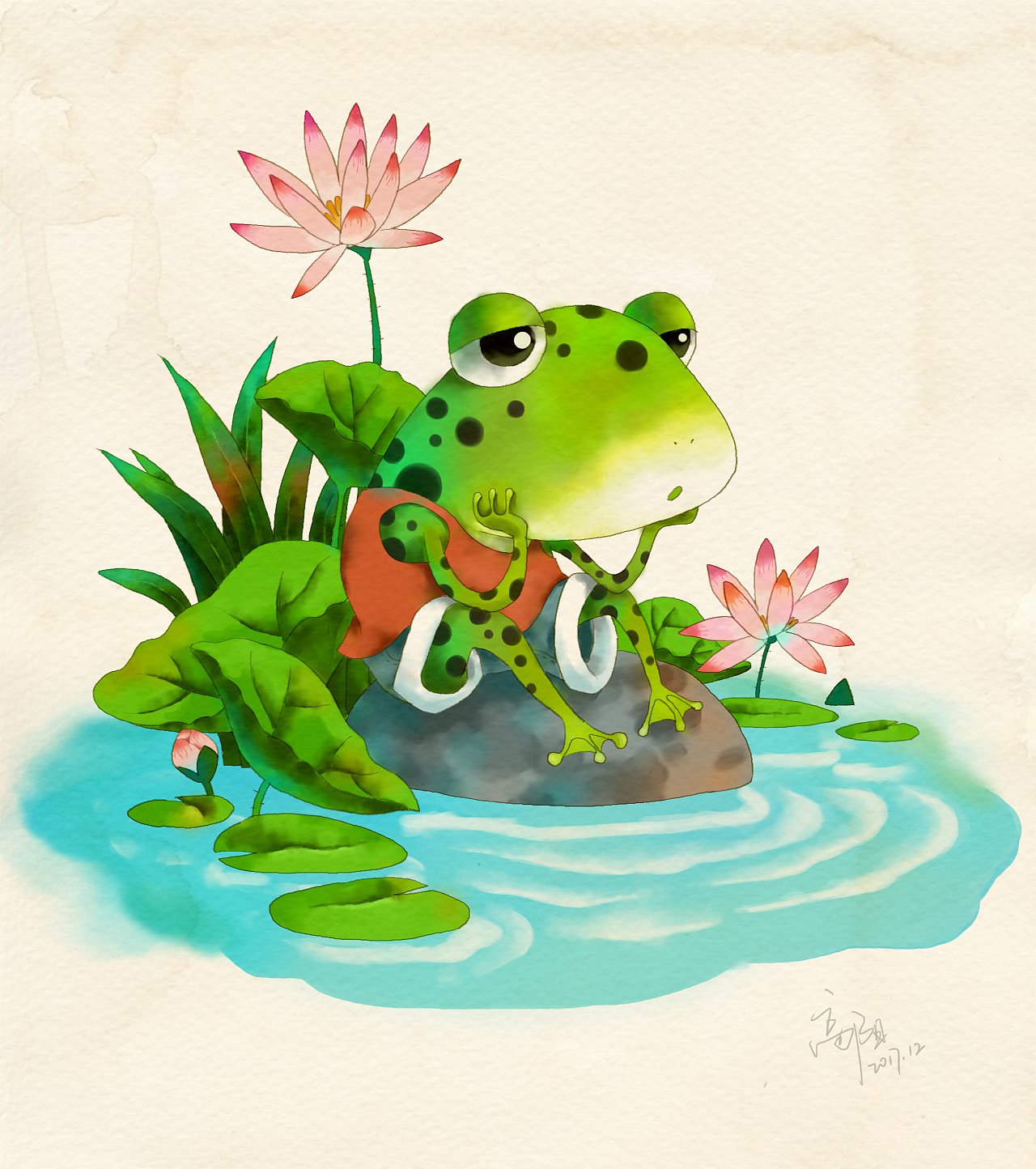 青蛙简笔画|插画|儿童插画|小河映像 - 原创作品 - 站酷 (ZCOOL)