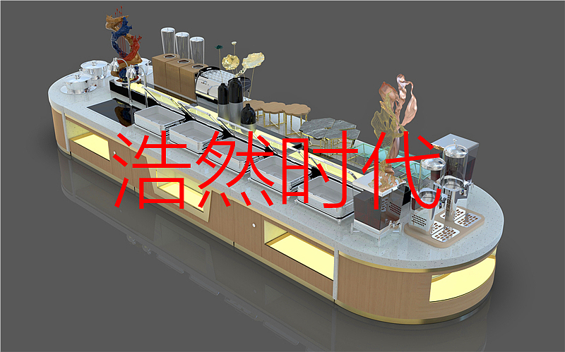 实木自助餐台设计