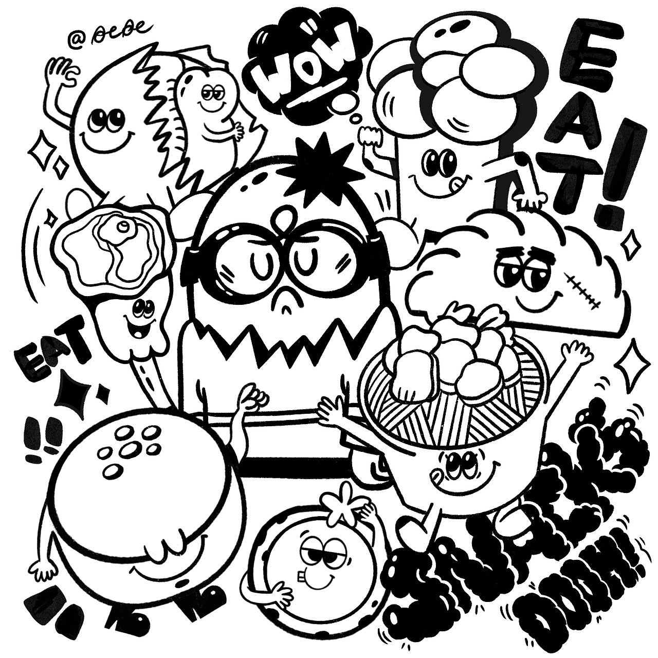 原创创意插画系列 | 随性涂鸦涂鸦各位可爱