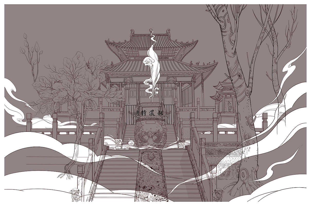 昆明金殿/线上教学案例（图ZMTI5MDA5NDc2） - 商业插画 - 站酷设计师特浓TN原创素材 - 站酷ZCOOL