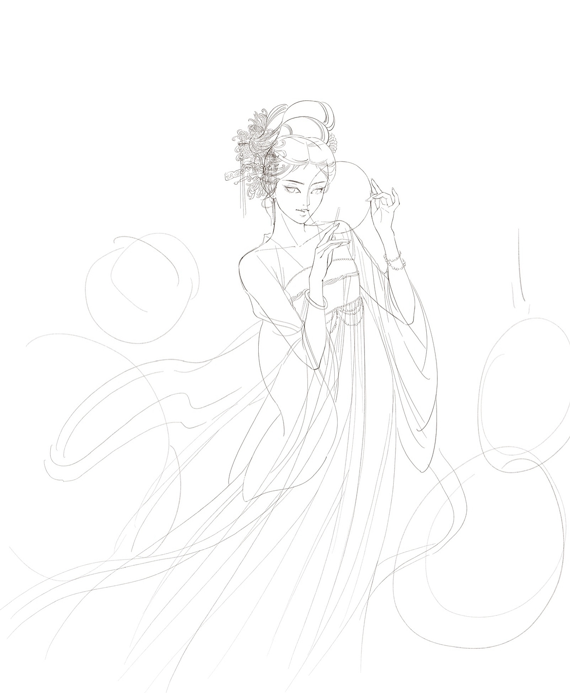 秋——古风人物|过程图分享