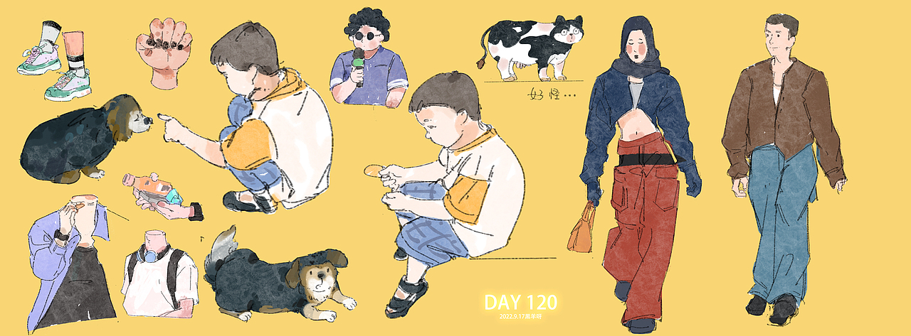 【人物隔日涂】101-172（图ZMzI2OTg4Mjg4） - 创作习作 - 站酷设计师黑羊呀原创素材 - 站酷ZCOOL