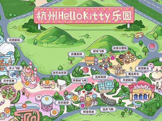 杭州Hellokitty乐园手绘地图