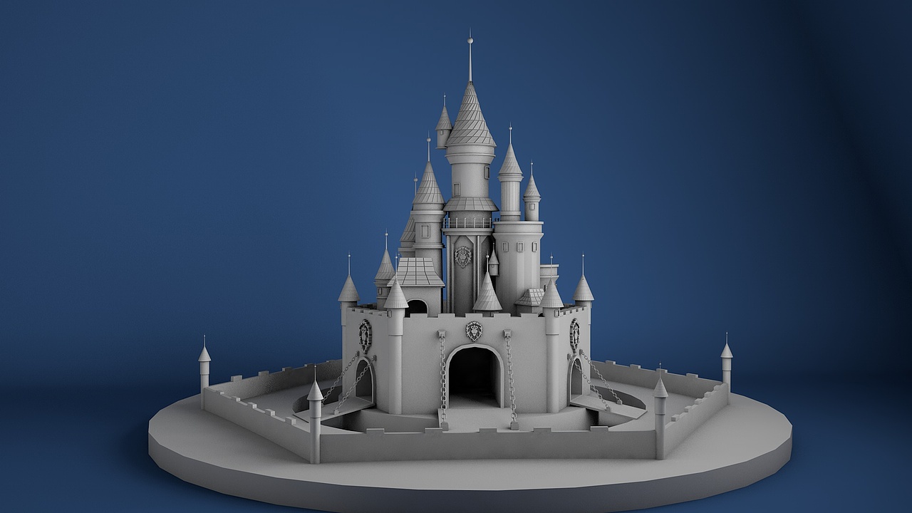 c4d练习——城堡