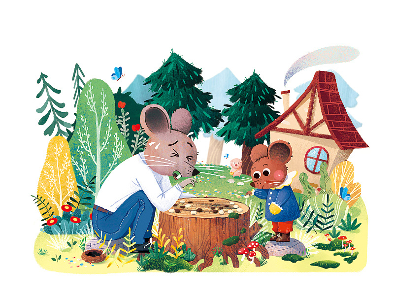 森林里的童话故事|插画|儿童插画|jing酱在画画 - 原创作品 - 站酷