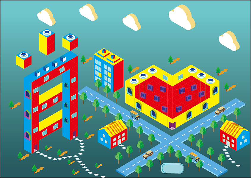 2.5D场景插画（图ZMjM1Njg3MDMy） - 艺术插画 - 站酷设计师追梦哟原创素材 - 站酷ZCOOL