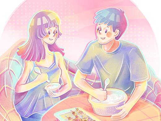 Kind of sweet——梦幻色彩插画