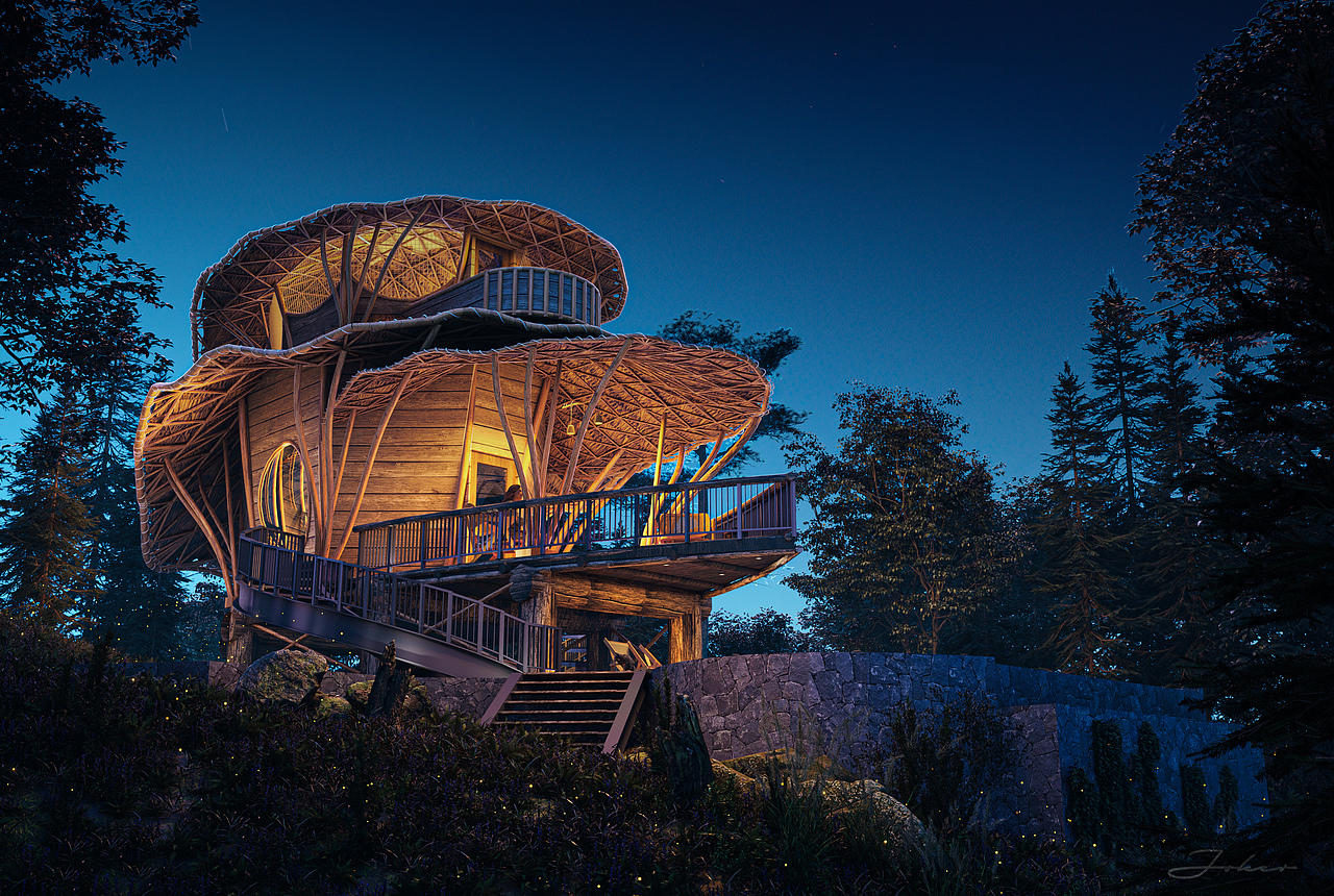 D5渲染器-森林小屋（图ZMjg3NTE5MjY0） - 建筑/空间 - 站酷设计师账户已被注册原创素材 - 站酷ZCOOL