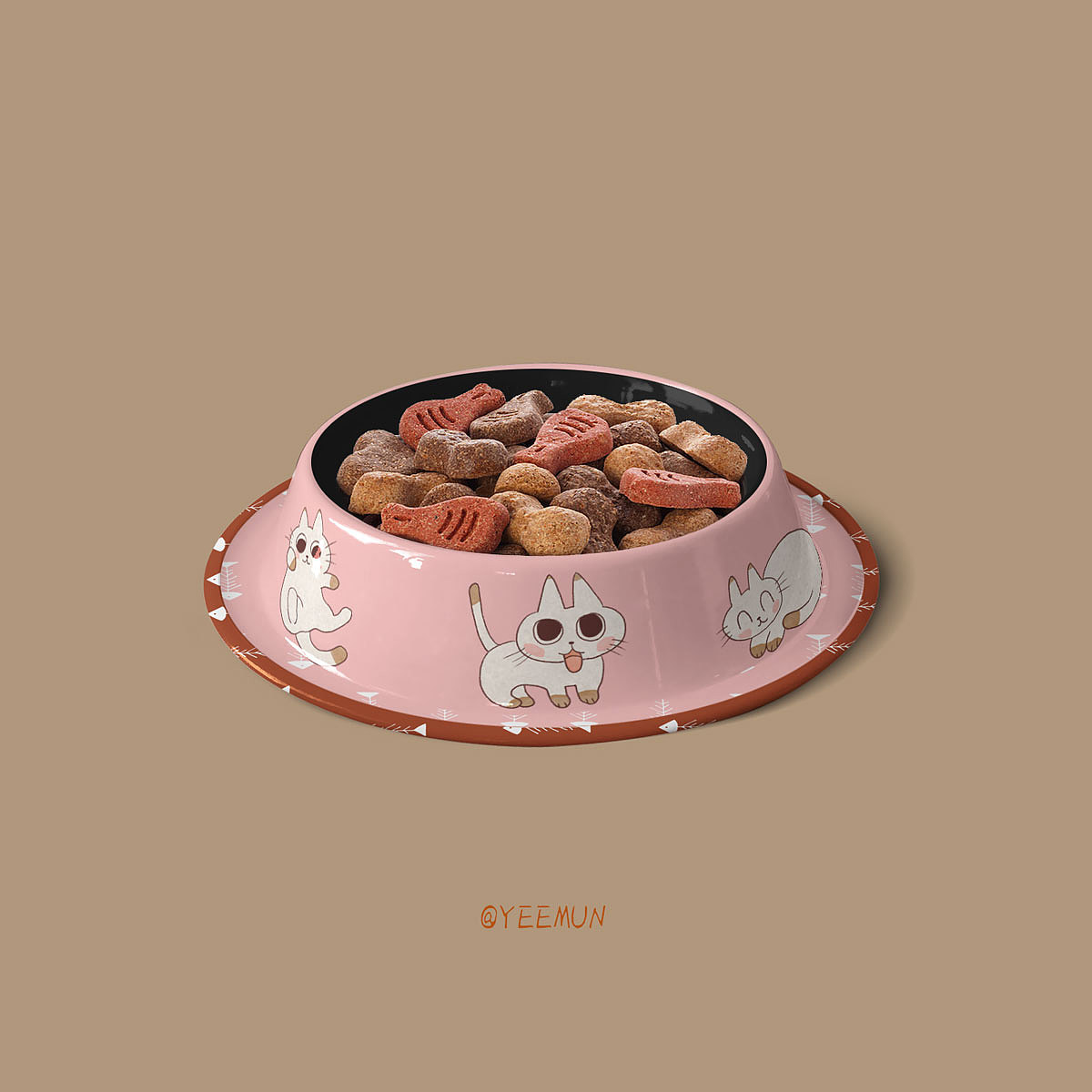 宠物喂养器皿图案设计