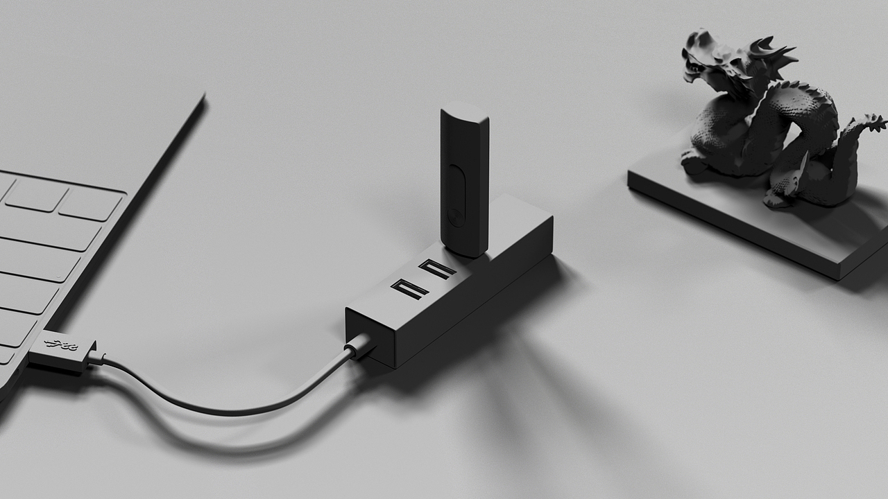 USB集线器建模渲染（图ZMTk1Njg0NTky） - 产品 - 站酷设计师Enlistee原创素材 - 站酷ZCOOL