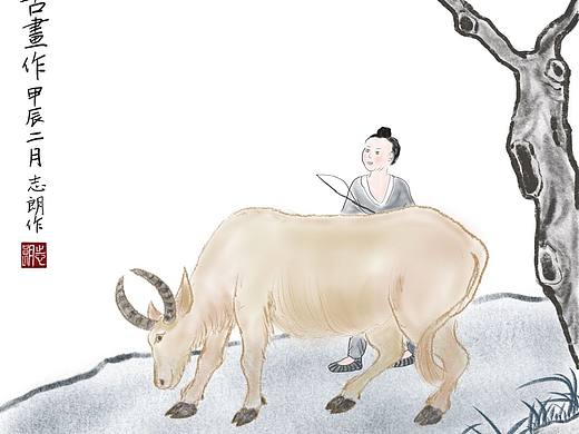 仿古人物动物画作