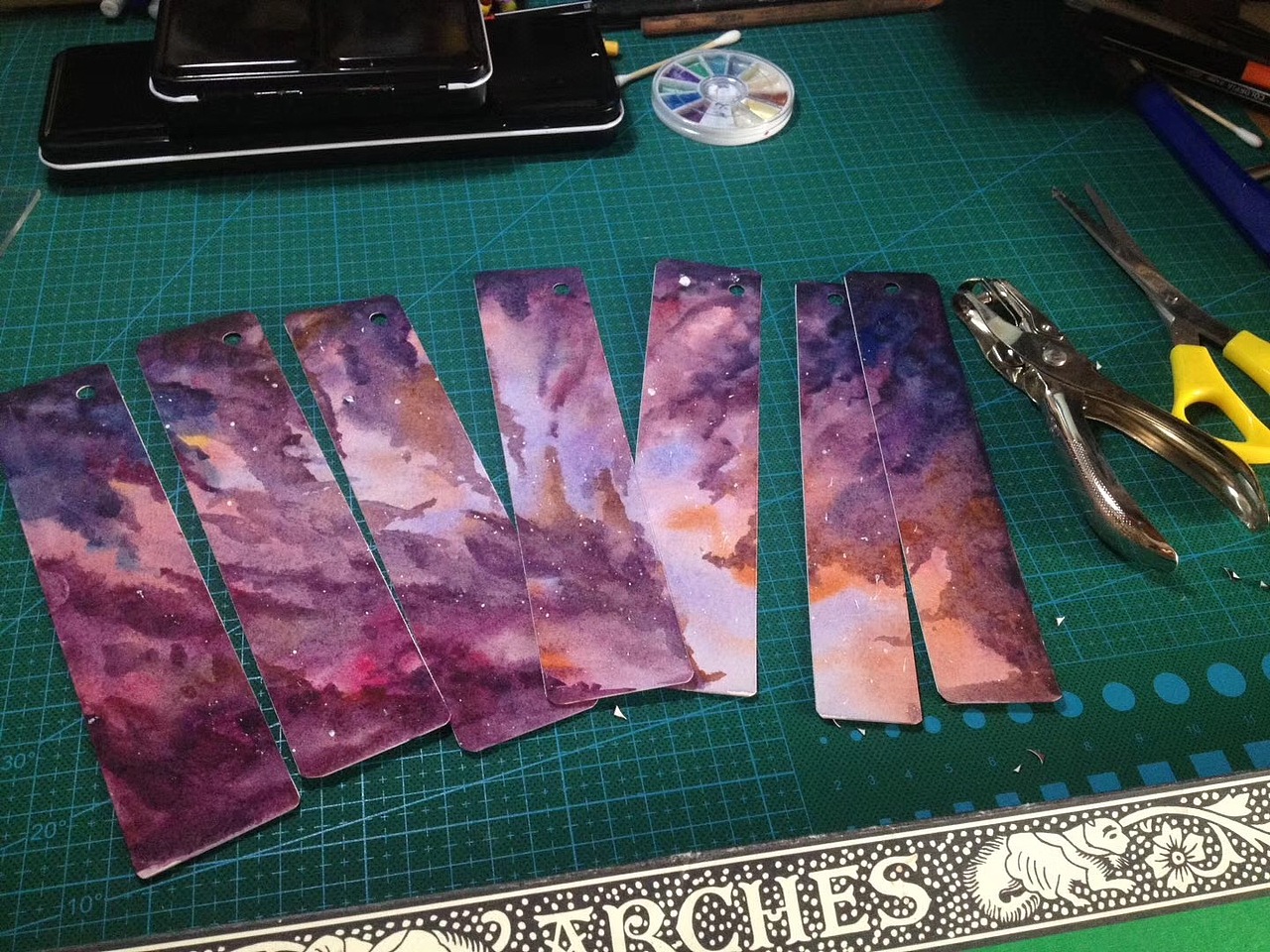 小张：水彩书签创作（图ZOTI3NjQyMzY=） - 绘画 - 站酷设计师張曉晴原创素材 - 站酷ZCOOL