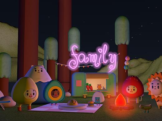 炎炎夏日 去野餐吧！（C4D）