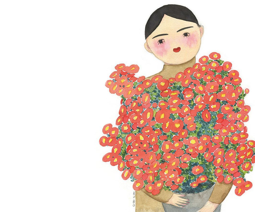 自画像（图ZMjkzODA4OTA4） - 创作习作 - 站酷设计师bobo插画原创素材 - 站酷ZCOOL