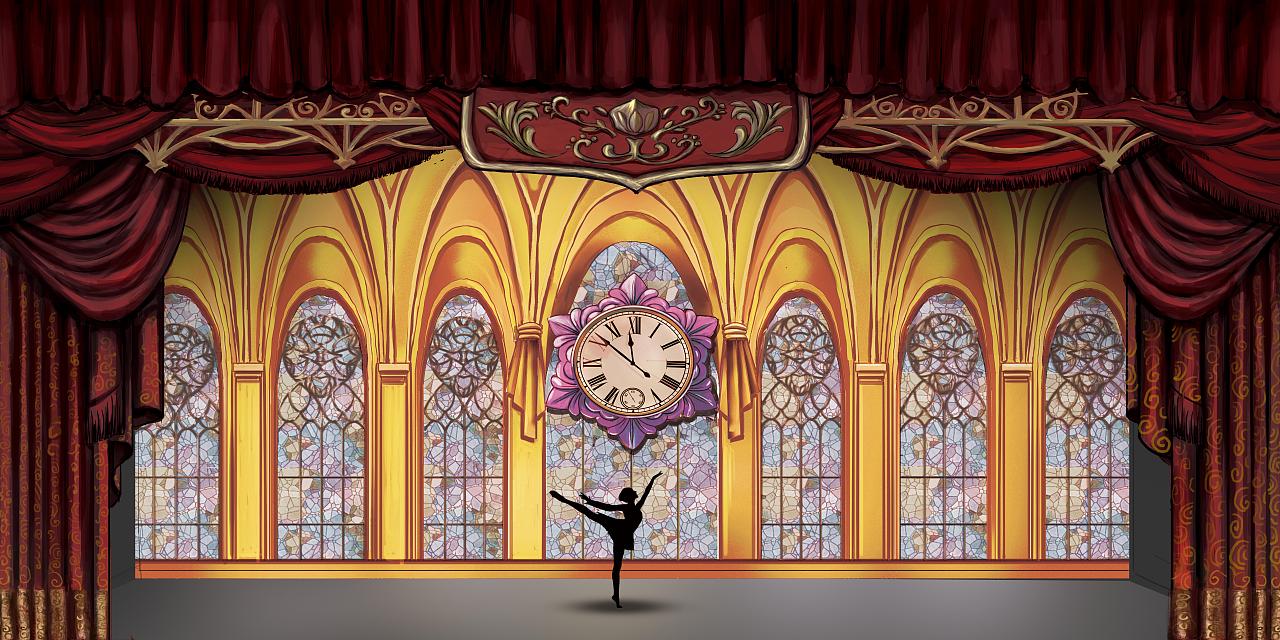 灰姑娘舞台剧背景绘制