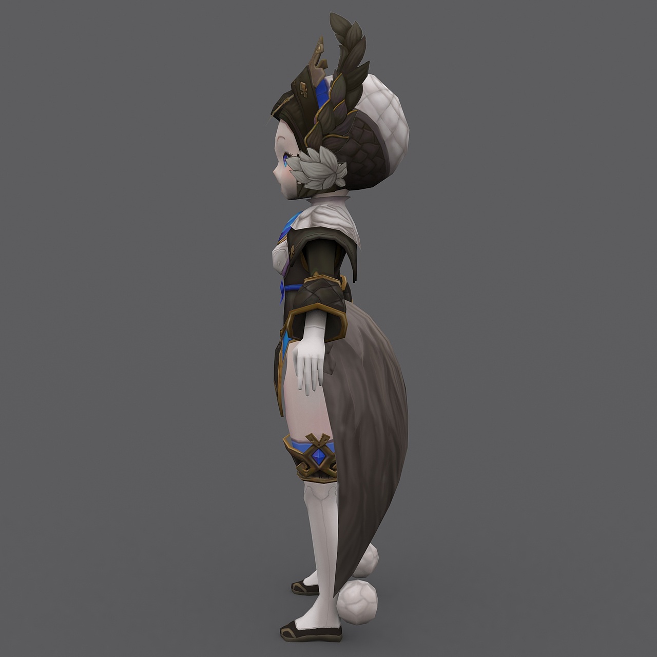 第一个手绘模型作业|三维|人物/生物|无敌土豆 - 临摹作品 - 站酷