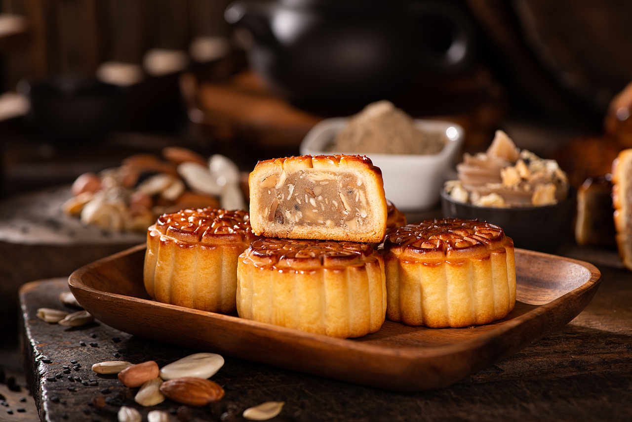 电商摄影:椒盐味广式五仁月饼