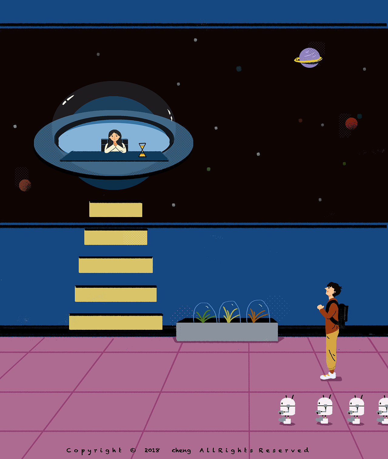 时间的旅行者|插画|创作习作|不明飞行_原创作品-站酷zcool