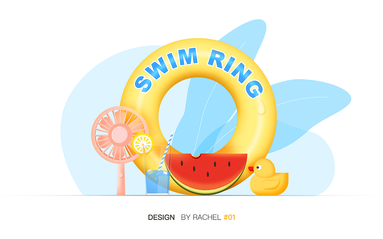 6月画的轻拟物插画（图ZMjEzMzA0NzYw） - 创作习作 - 站酷设计师Rachel5223原创素材 - 站酷ZCOOL