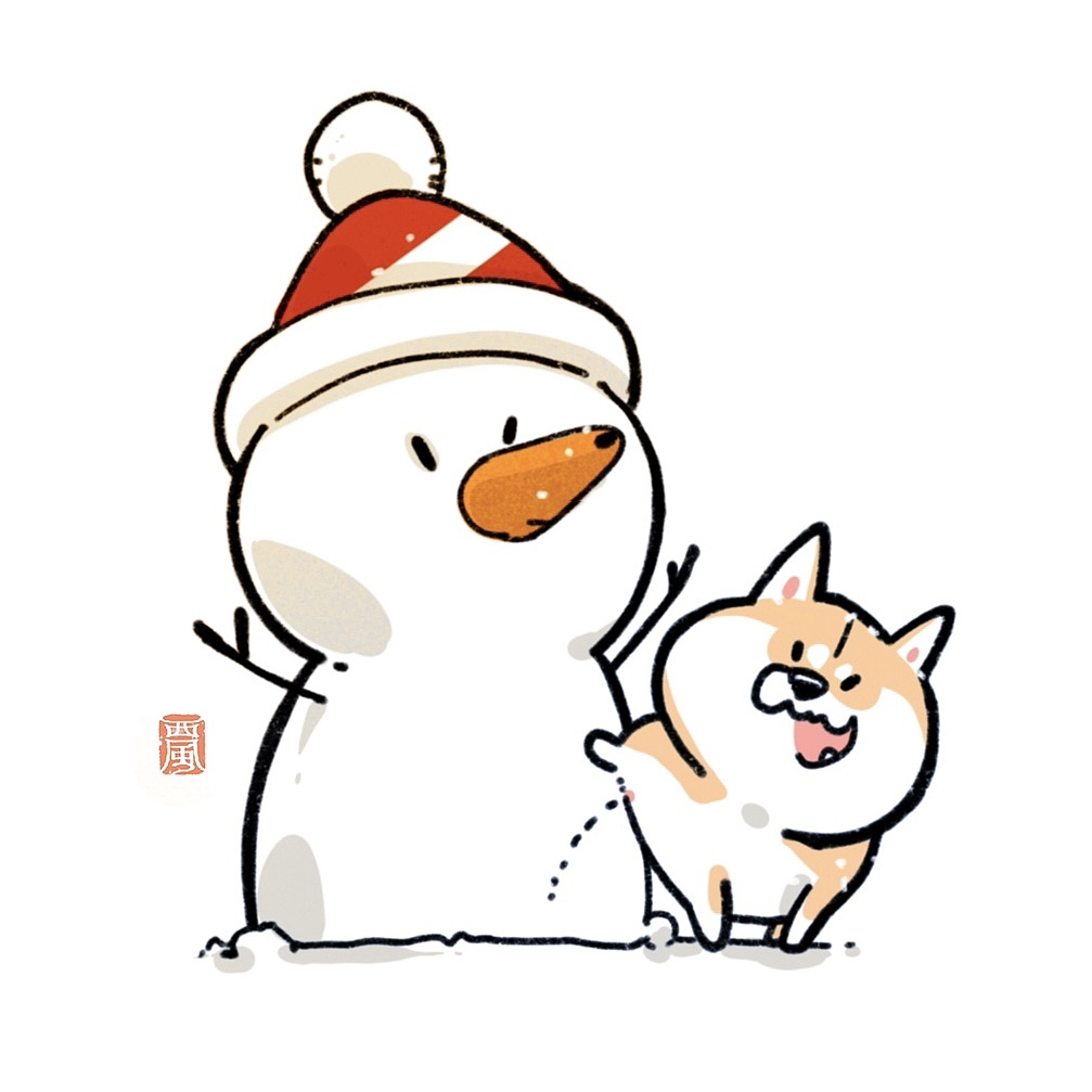 《阿柴枸杞》红红火火过圣诞篇（图ZMTg5NDM4NDY0） - 艺术插画 - 站酷设计师西风XiFeng原创素材 - 站酷ZCOOL