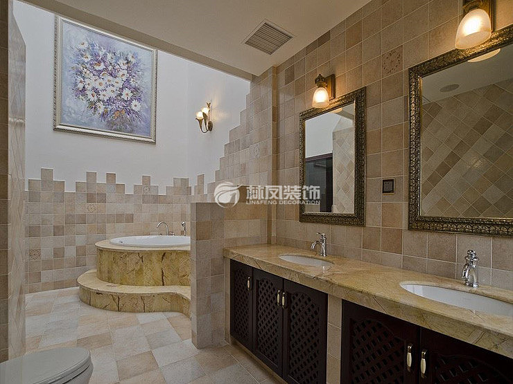 荣盛爱家丽都194平四室两厅简约混搭风格装修效果图