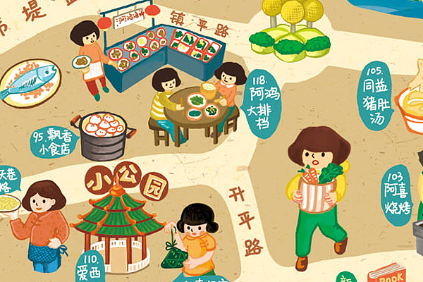 汕头美食地图和潮汕名食特产图