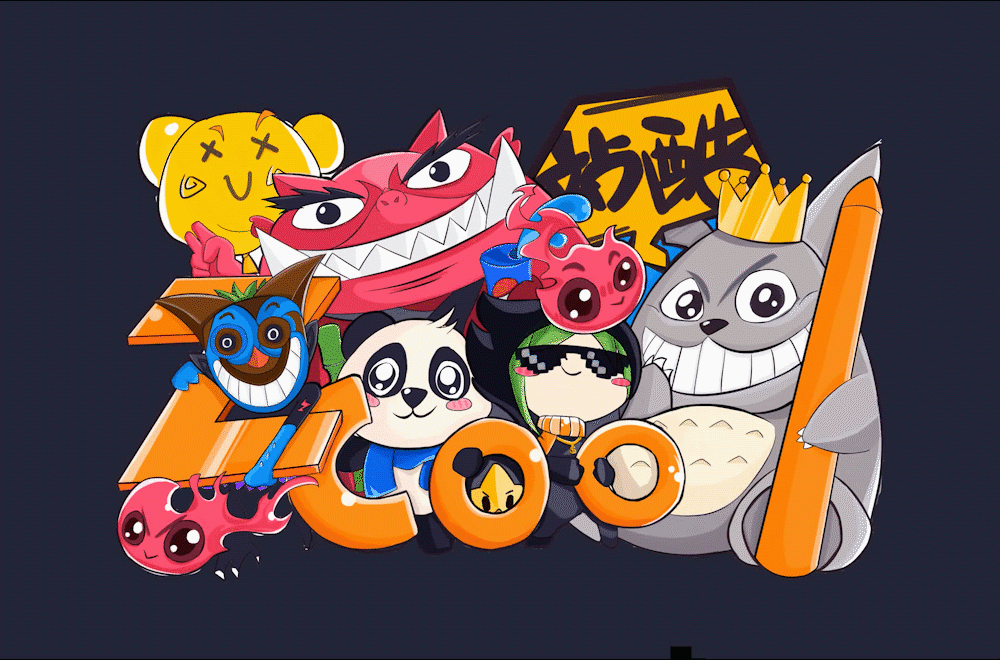 「站酷本命年」12周年社会系贺图（图ZMTE2MzY5NDM2） - 商业插画 - 站酷设计师爱吃煎饼的玄漓原创素材 - 站酷ZCOOL