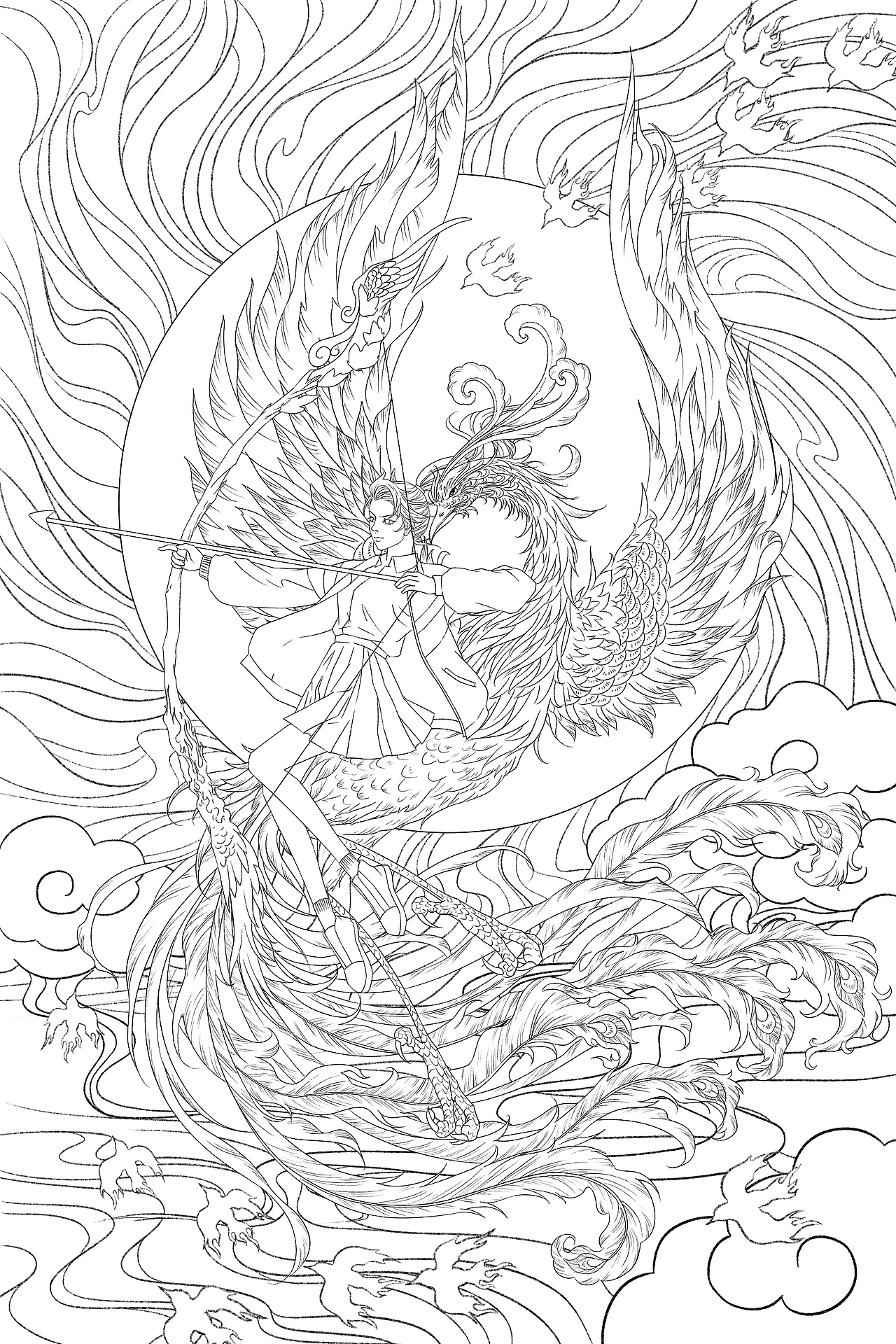 新国潮游戏概念角色——朱雀丁果果