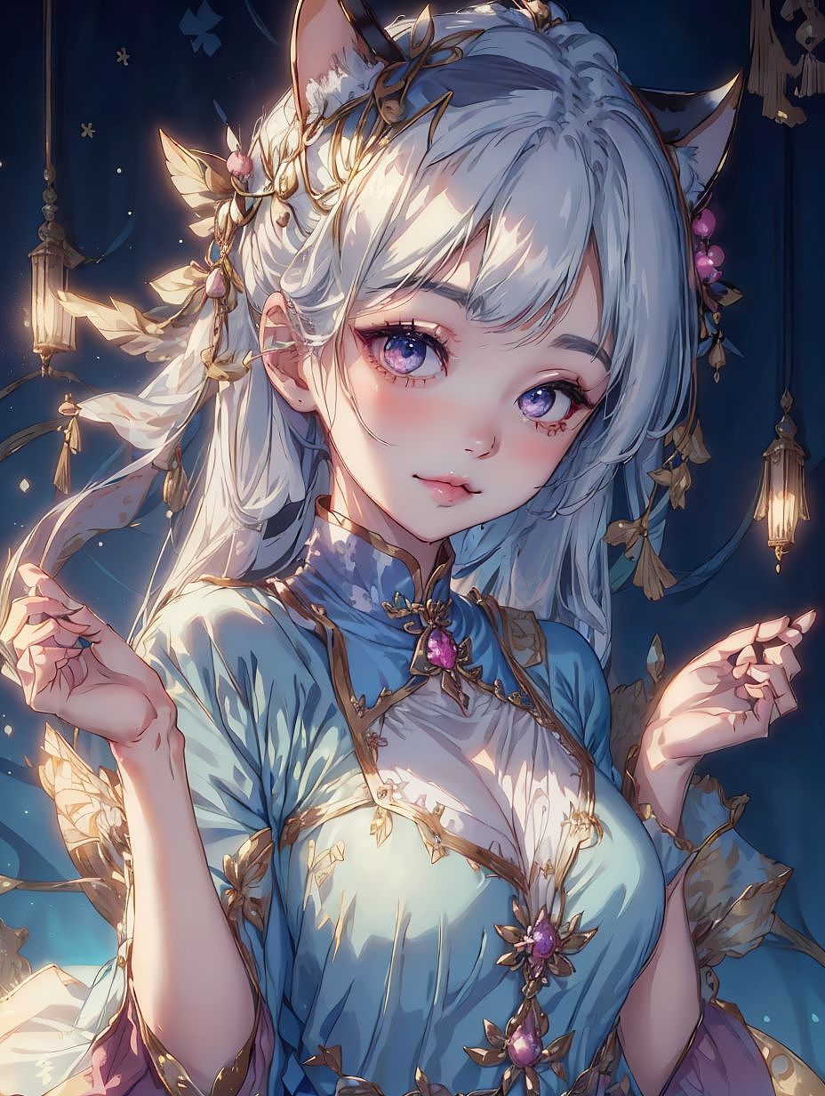 ai绘画Ⅰvol.1白发少女（图ZMzQ0MDI5NzEy） - AI作品 - 站酷设计师Opohh原创素材 - 站酷ZCOOL