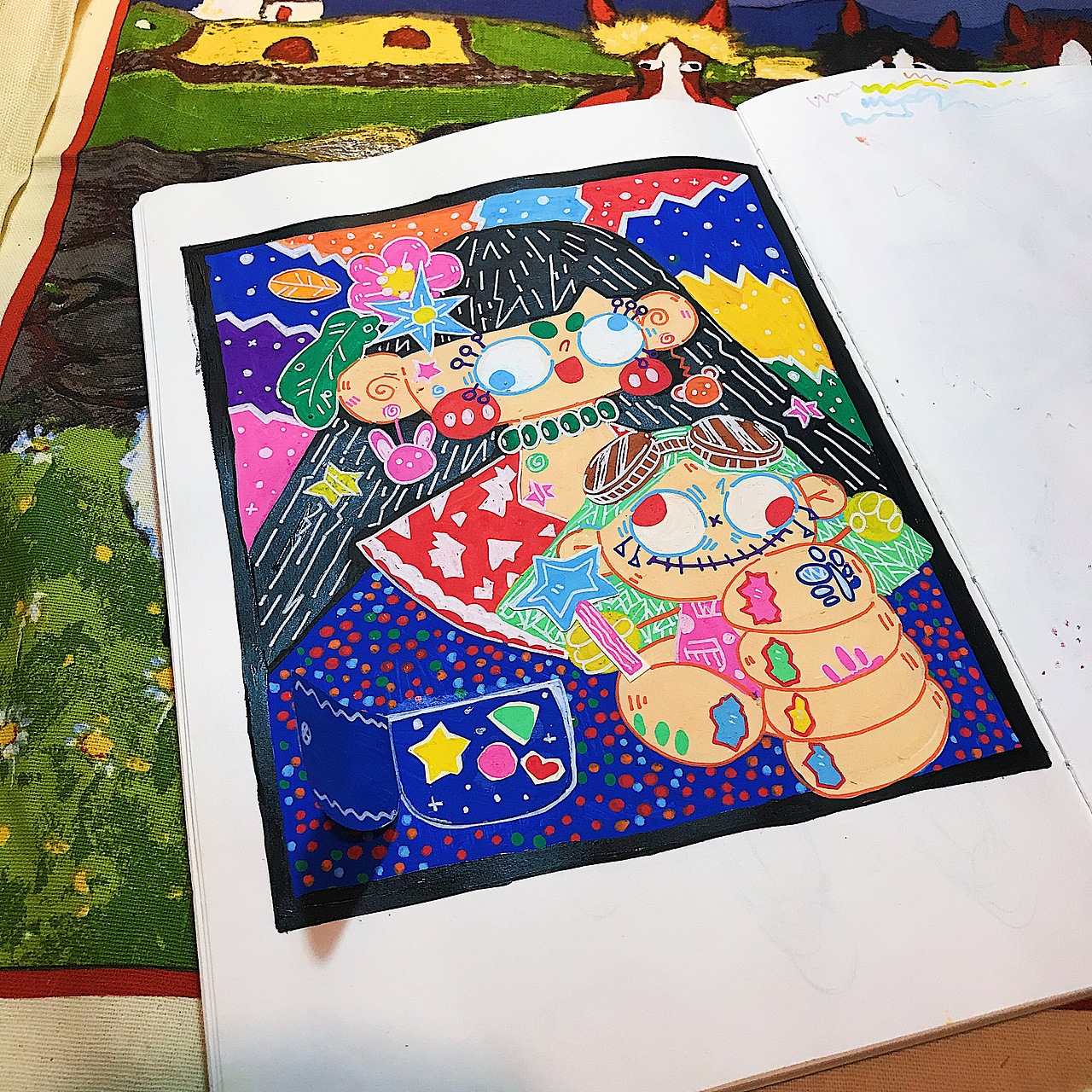 鸡翅笔下五颜六色的女孩子们——丙烯马克笔儿童装饰画(图ZMTc1NzQxNTgw) - 儿童插画 - 站酷设计师板鸭鸡翅原创素材 - 站酷ZCOOL