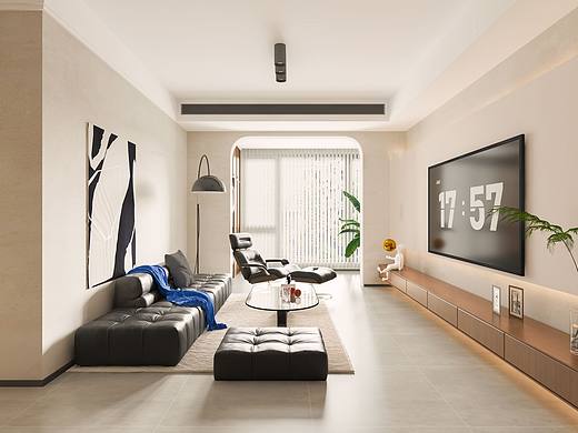 现代中古风家装作品。CR7.1