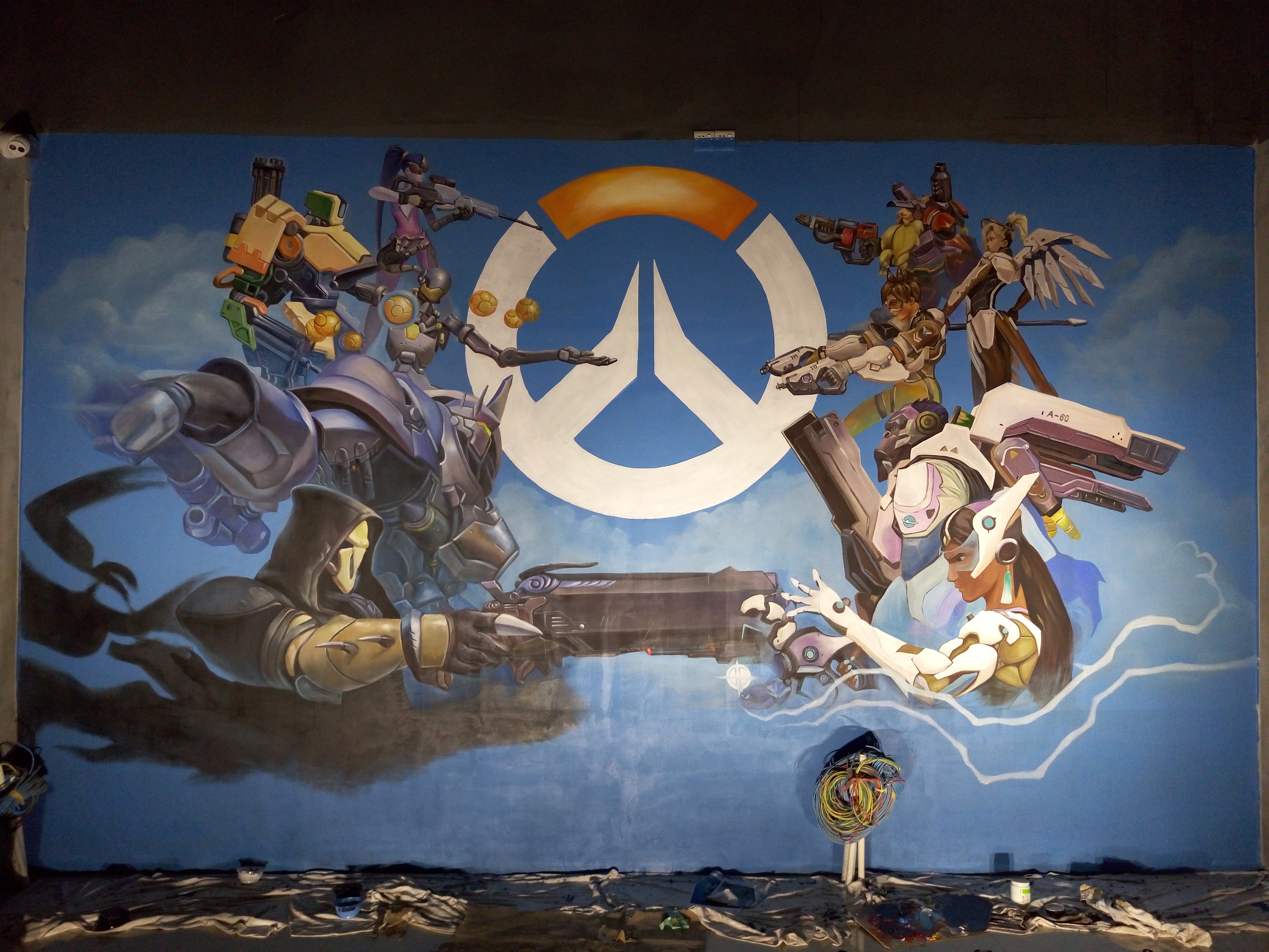 佛山【半糖网咖】英雄联盟彩绘壁画|纯艺术|绘画|广州墙绘艺术 - 原创