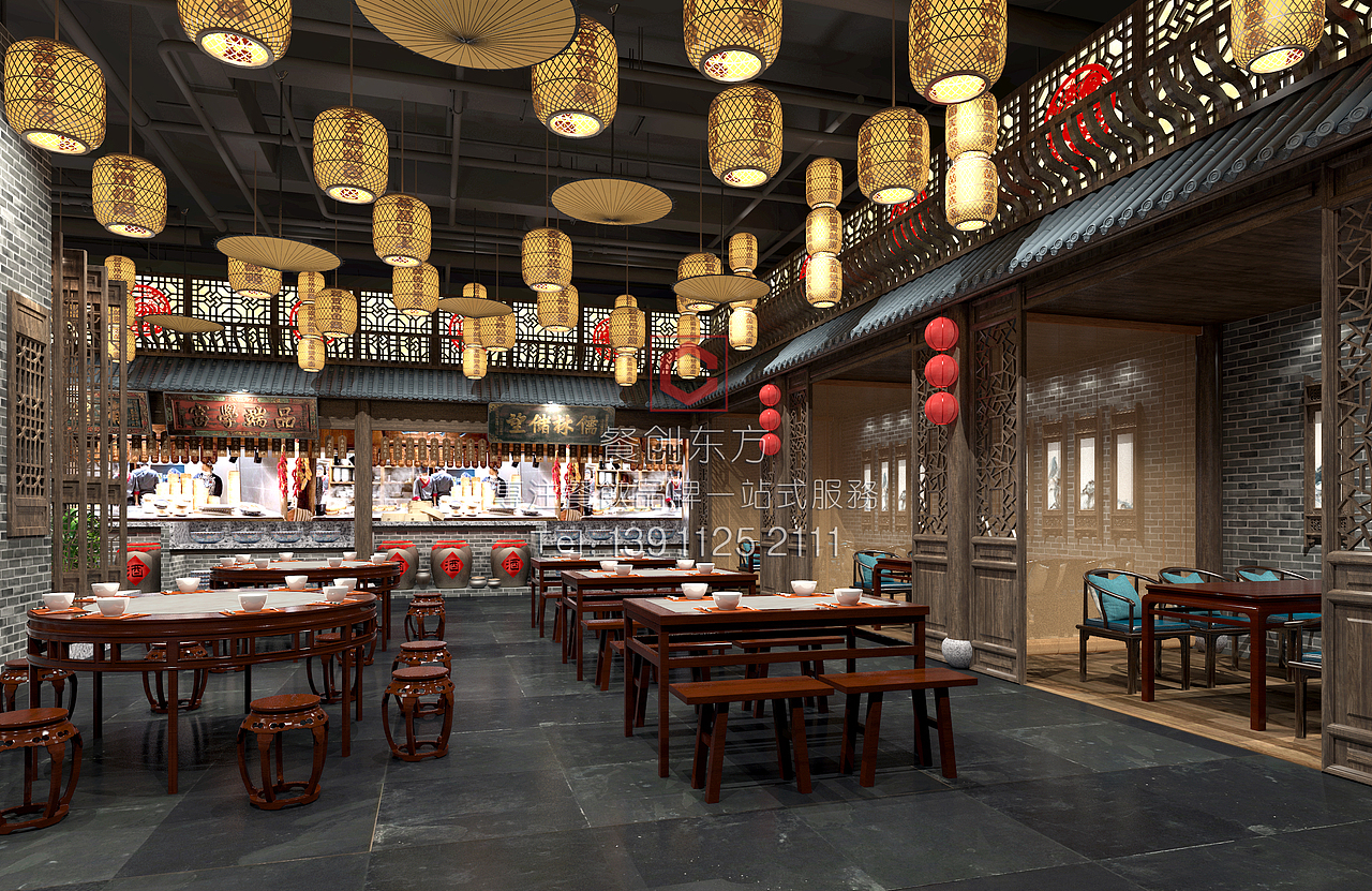 南京大牌档店面设计|空间|家装设计|餐创东方品牌策划_原创作品-站酷