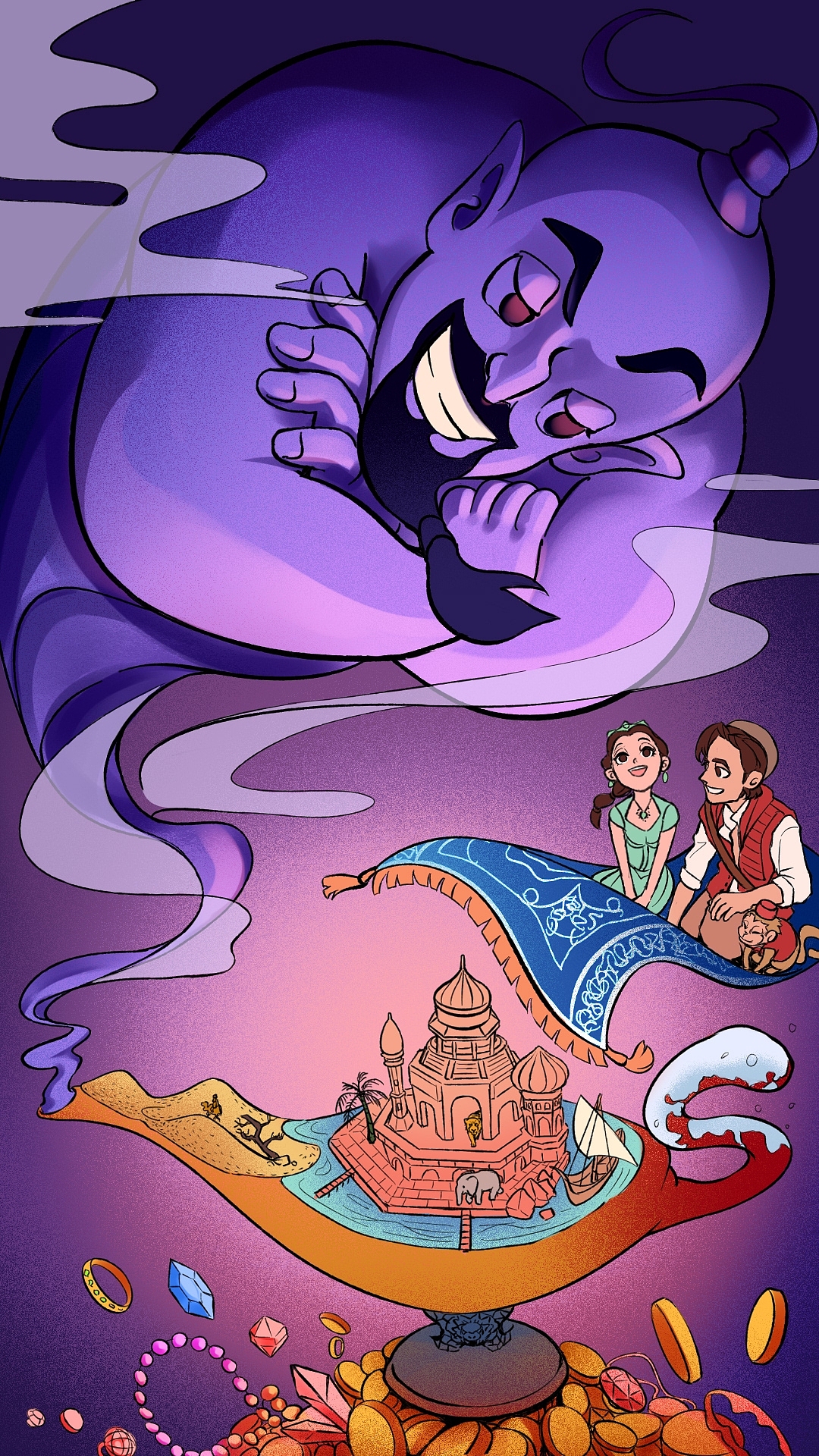 阿拉丁#电影插画海报再创作