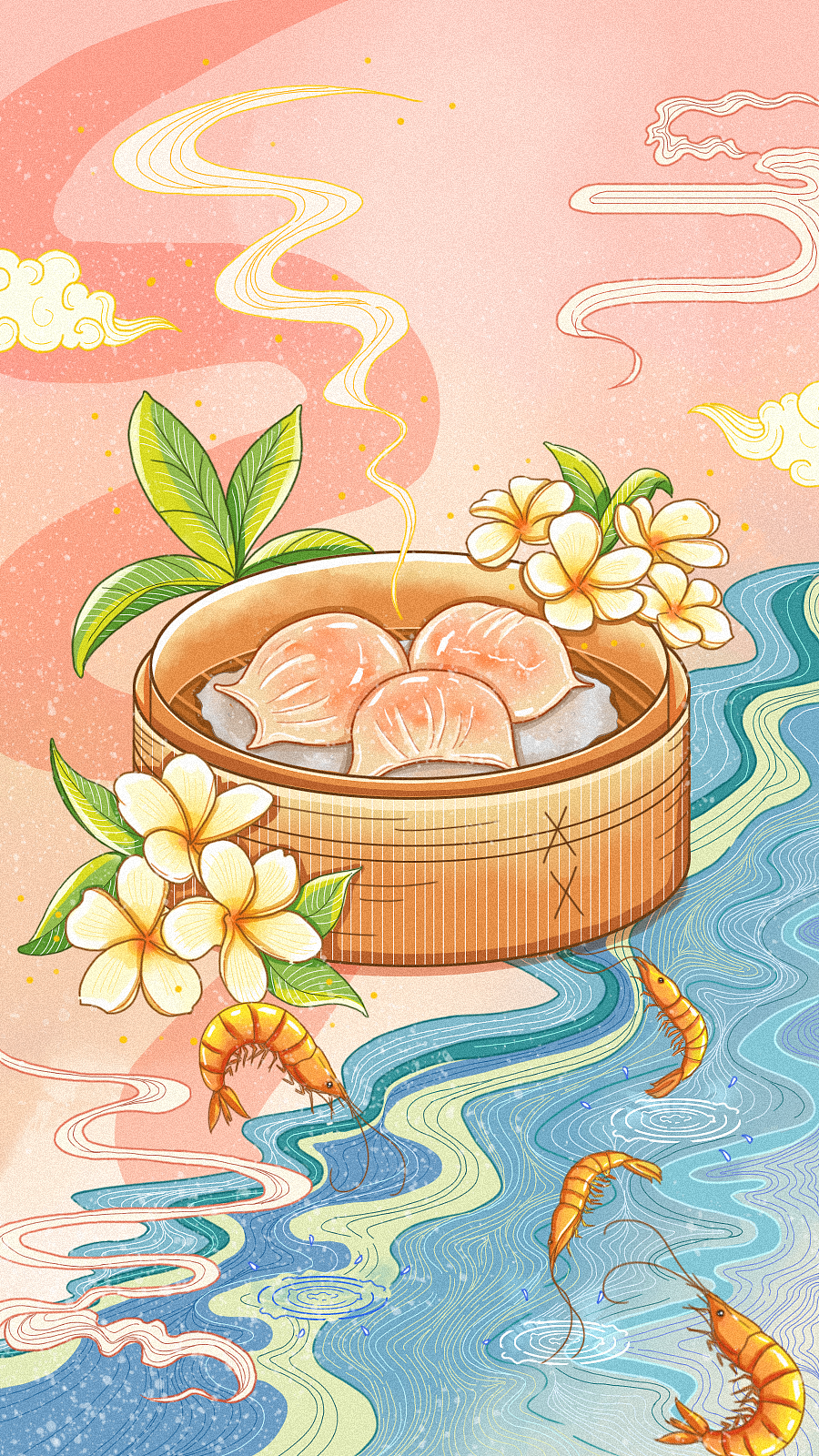广东的早茶（图ZMjU1NDIxNDA4） - 商业插画 - 站酷设计师木心设计原创素材 - 站酷ZCOOL