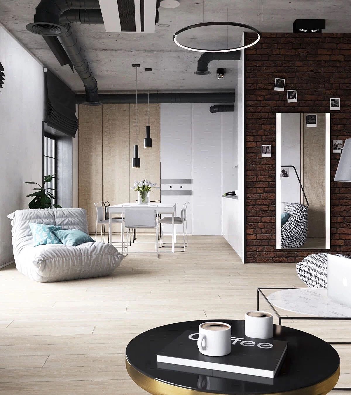 贵阳市乌当区92㎡轻工业风装修设计案例