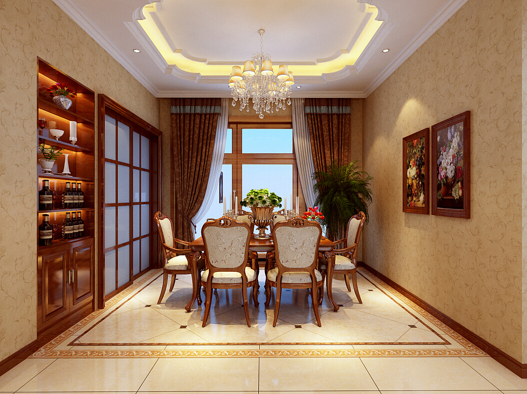 济南长清御龙湾装修设计——餐厅