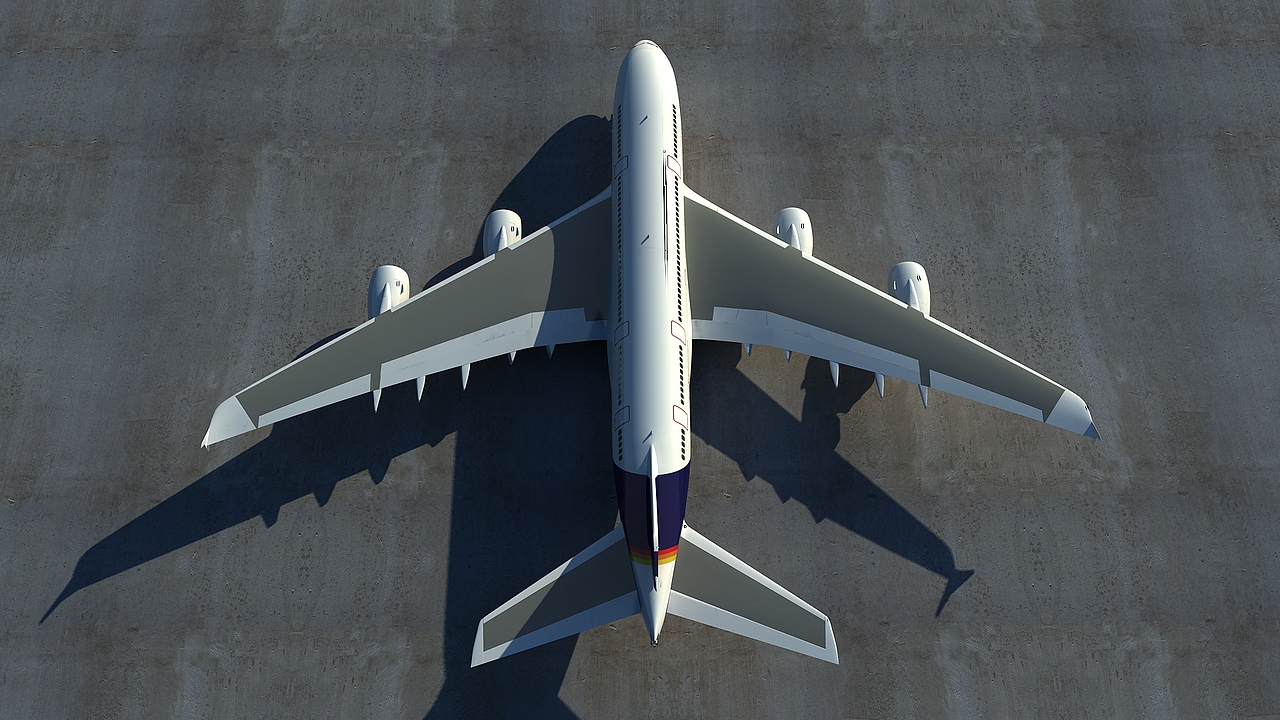 一组飞机的渲染图