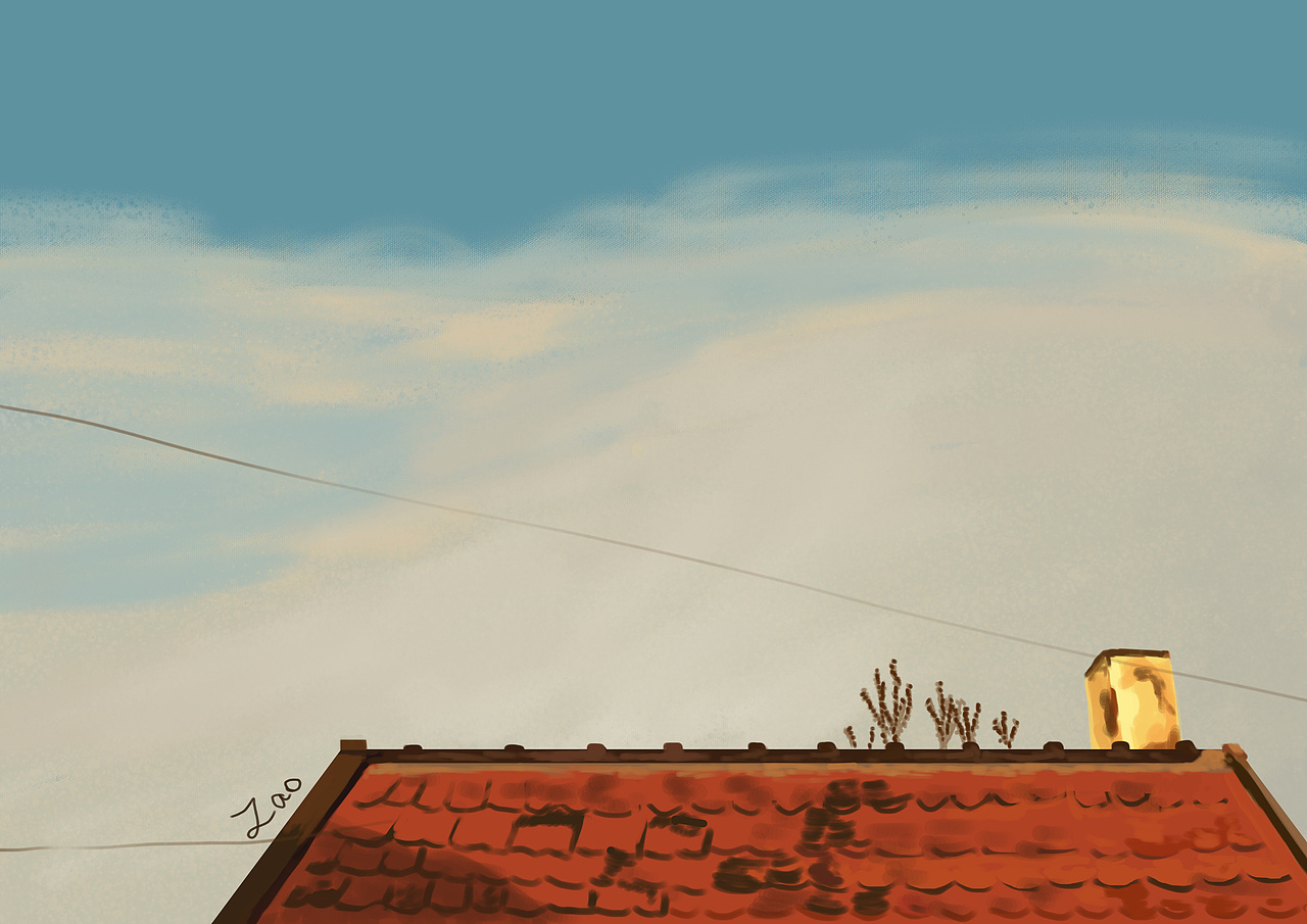 屋顶|插画|创作习作|糟糟zao呀_原创作品-站酷zcool