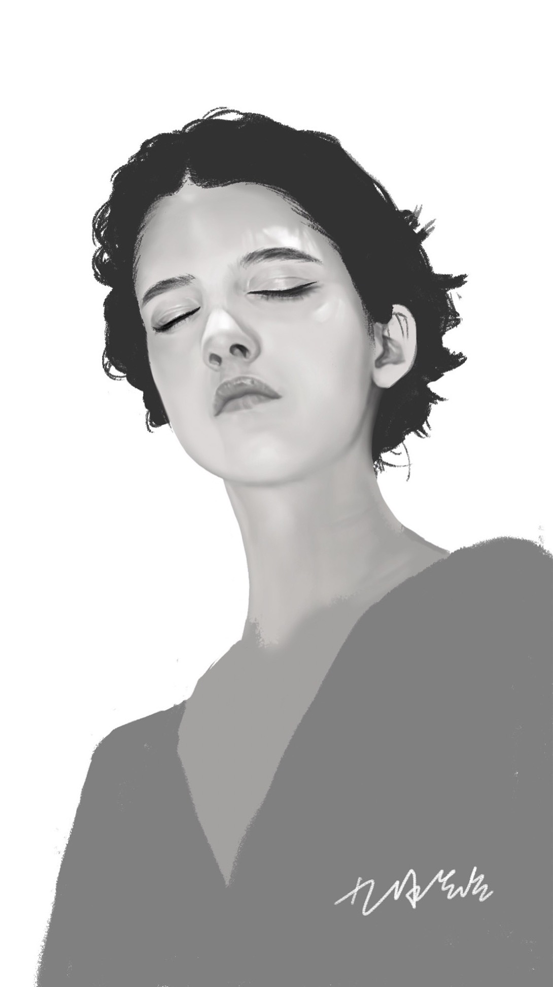 夏日晴空小人物插画