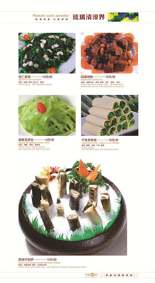 素食餐厅菜谱(画册)
